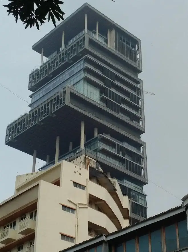 Modern vertical single-family residence Antilia in Mumbai India architectural skyscraper design