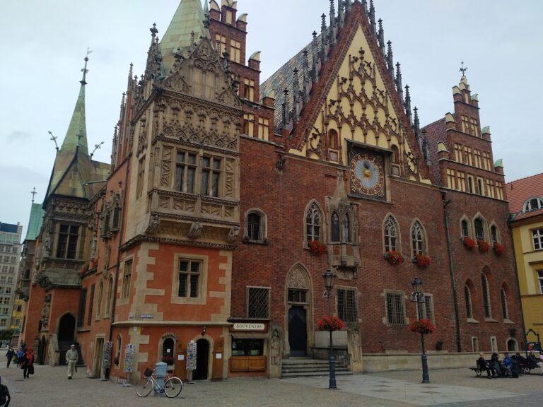 Gothic Old Town Hall in Wrocław Market Square, Poland